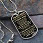 (Almost Sold Out) To My Son - Never Forget How Much I love You, Love Dad - Dog Tag - Military Ball Chain