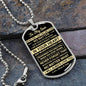 To My Son -I Am Always Right There, Love Mom & Dad - Dog Tag - Military Ball Chain