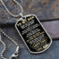To My Son, You're Capable of Achieving Anything, Love Mom - Dog Tag - Military Ball Chain