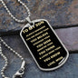 To My Son - You Are Braver, Love Mom - Dog Tag - Military Ball Chain