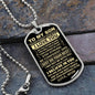 To My Son - Never Forget How Much I love You, Love Mom - Dog Tag - Military Ball Chain