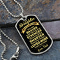 To My Daughter, Always Remember You Are Braver, Love Dad Dog Tag