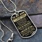 To My Son , Love Mom - Never Forget How Much I love You - Dog Tag - Military Ball Chain