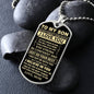 To My Son , Love Mom - Never Forget How Much I love You - Dog Tag - Military Ball Chain