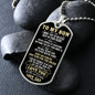 Personalized To My Son, You're Capable of Achieving Anything, Love Dad - Military Ball Chain