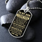 To My Son - Never Forget That I love You, Love Dad - Dog Tag - Military Ball Chain