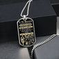 To My Daughter - I Wish You The Strength, Love Dad - Dog Tag - Military Ball Chain
