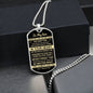 To My Son -I Am Always Right There, Love Mom & Dad - Dog Tag - Military Ball Chain