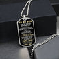 Personalized To My Son, You're Capable of Achieving Anything, Love Dad - Military Ball Chain