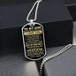 To My Son , Love Mom - Never Forget How Much I love You - Dog Tag - Military Ball Chain