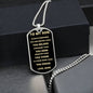 To My Son - You Are Braver, Love Mom - Dog Tag - Military Ball Chain