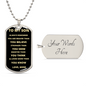 To My Son - You Are Braver, Love Mom - Dog Tag - Military Ball Chain