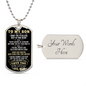 To My Son, You're Capable of Achieving Anything, Love Mom - Dog Tag - Military Ball Chain