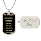 To My Son - Always Remember You Are Braver, Love Mom - Dog Tag - Military Ball Chain