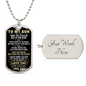 Personalized To My Son, You're Capable of Achieving Anything, Love Dad - Military Ball Chain
