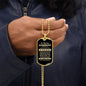 To My Son - Never Forget That You Are Alone, Love Mom & Dad - Dog Tag - Military Ball Chain