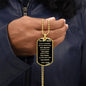 To My Son - You Are Braver, Love Mom - Dog Tag - Military Ball Chain