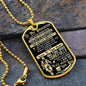 To My Daughter - I Wish You The Strength, Love Dad - Dog Tag - Military Ball Chain