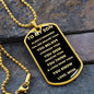 To My Son - You Are Braver, Love Mom - Dog Tag - Military Ball Chain