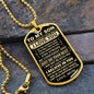 To My Son , Love Mom - Never Forget How Much I love You - Dog Tag - Military Ball Chain