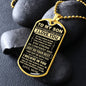 To My Son , Love Mom - Never Forget How Much I love You - Dog Tag - Military Ball Chain