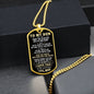 To My Son, You're Capable of Achieving Anything, Love Mom - Dog Tag - Military Ball Chain