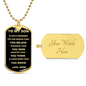 To My Son - You Are Braver, Love Mom - Dog Tag - Military Ball Chain
