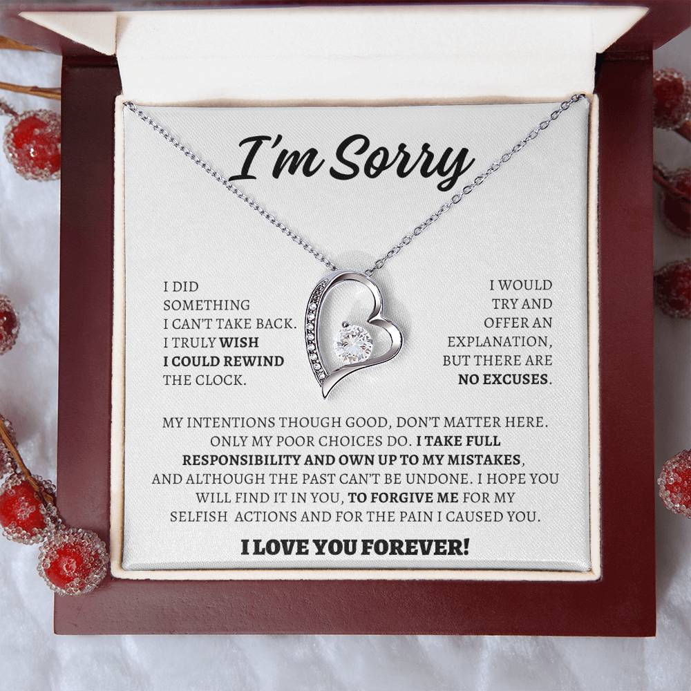 Apology Gift for Her - I Take Full Responsibility - Forever Love Necklace
