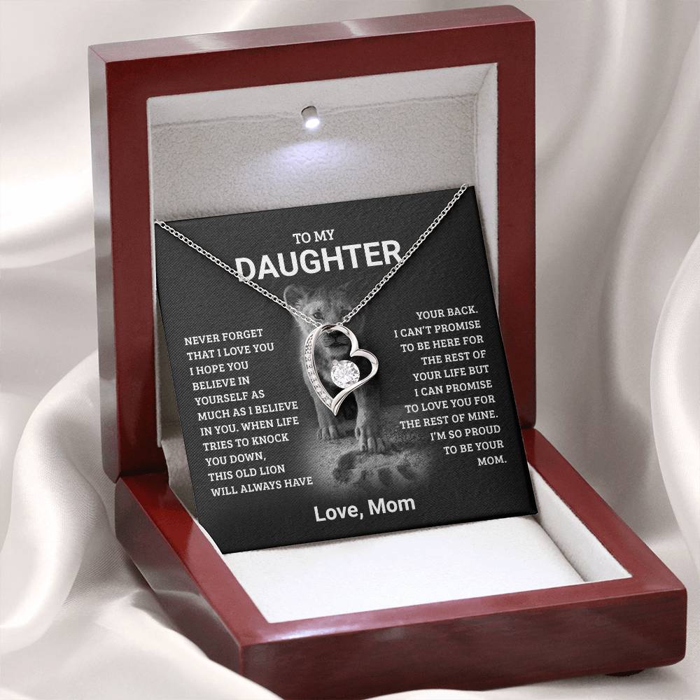 To My Daughter, Never Forget I Love You, Love Dad - Forever Love Neckace