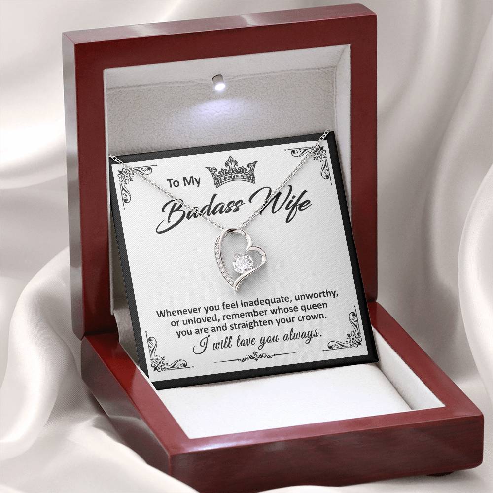 To My Badass Wife - Forever Love Necklace
