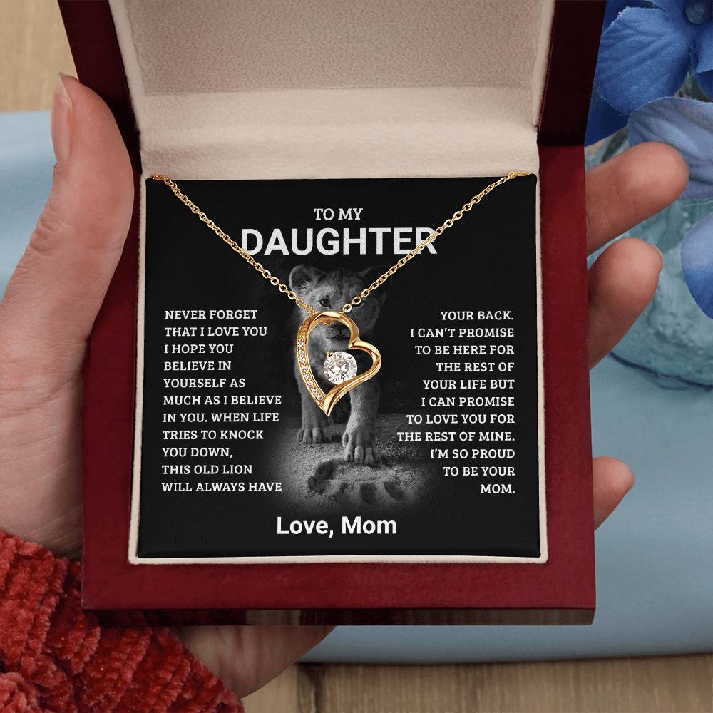 To My Daughter, Never Forget I Love You, Love Dad - Forever Love Neckace