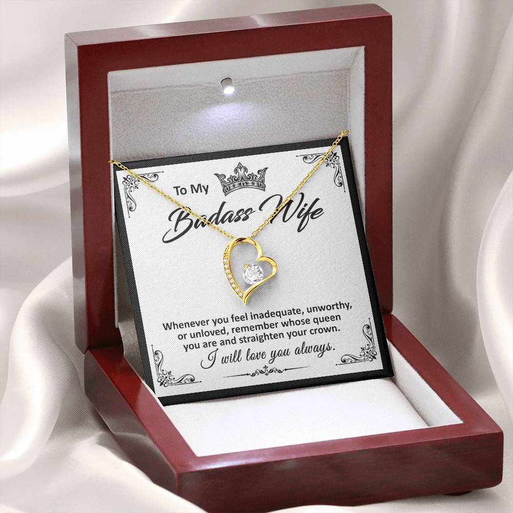 To My Badass Wife - Forever Love Necklace