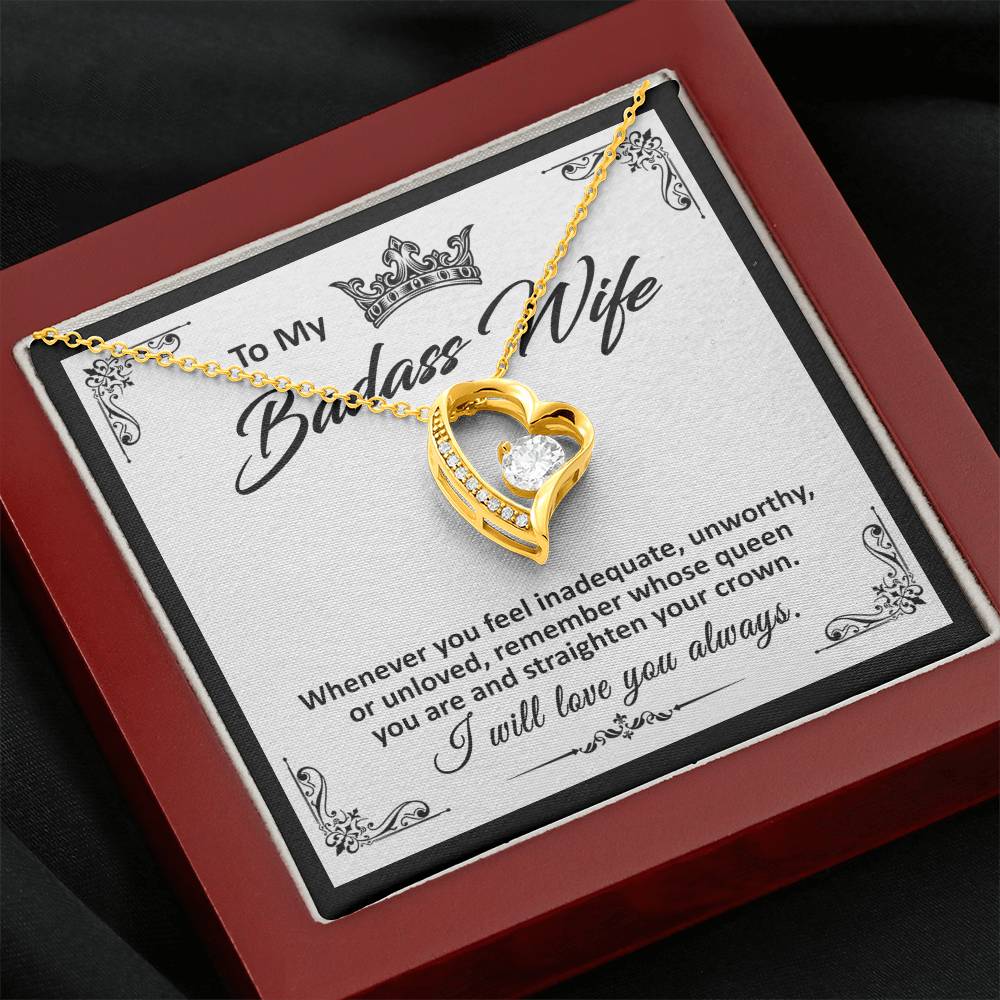 To My Badass Wife - Forever Love Necklace