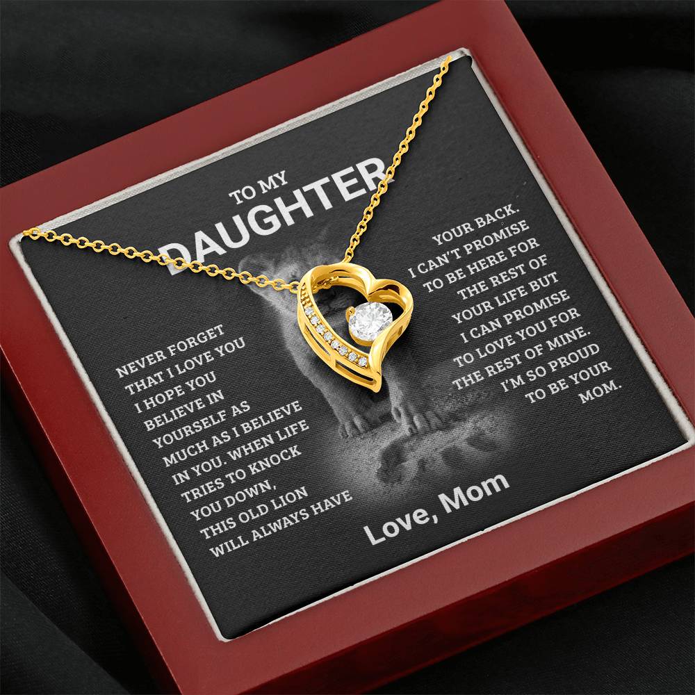 To My Daughter, Never Forget I Love You, Love Dad - Forever Love Neckace
