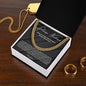 To My Man, Promise Necklace - Cuban Link Necklace