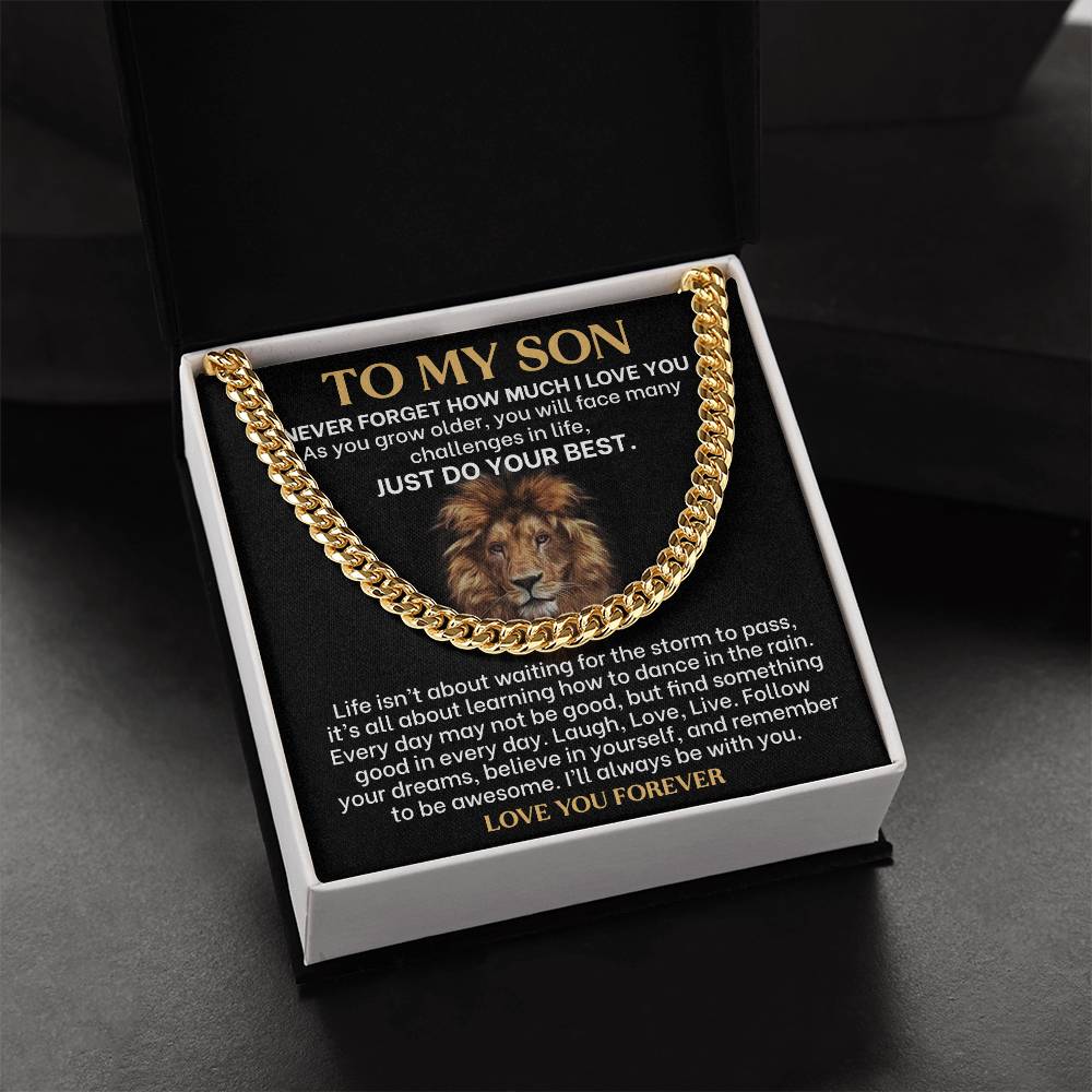 To My Son, Never Forget How Much You Are Alone - Cuban Link Necklace
