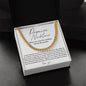 To My Man, Promise Necklace - Cuban Link Necklace