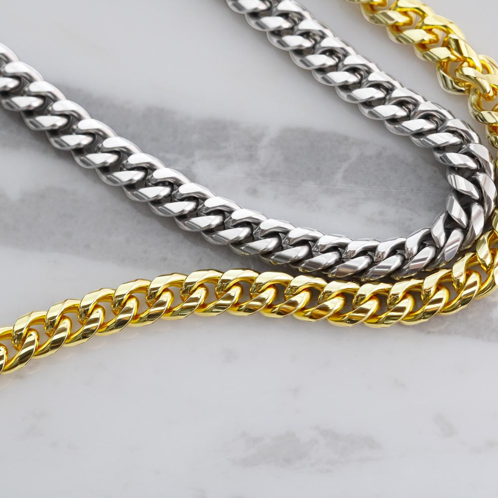 To My Man - Promise Necklace - Cuban Link Necklace