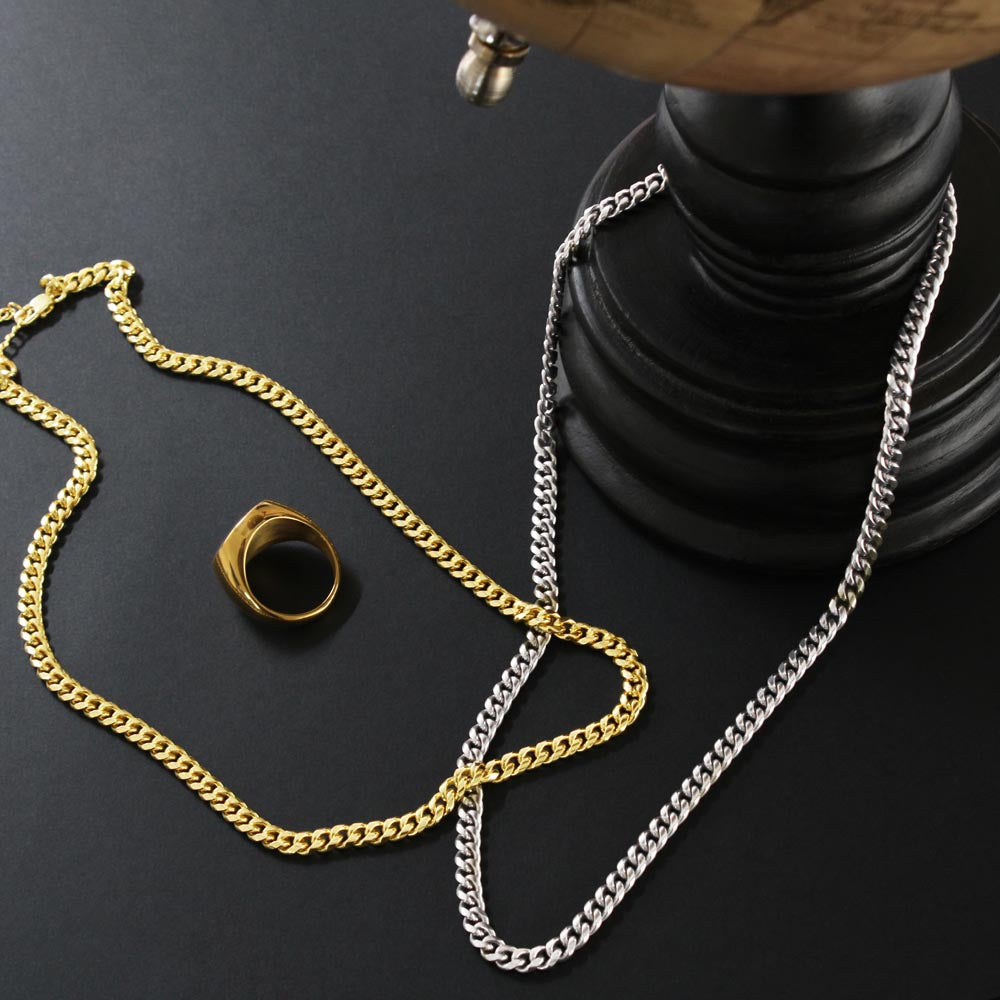 To My Son, Always Keep Me In Your Heart - Cuban Link Necklace