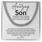 To My Amazing Son, Love Mom - Cuban Link Necklace