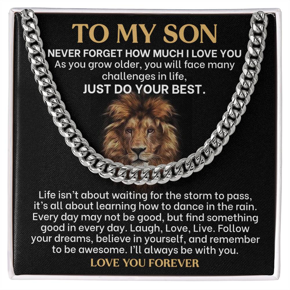 To My Son, Never Forget How Much You Are Alone - Cuban Link Necklace
