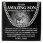 To My Amazing Son, Stand Tall, Even When You Fall, Love Dad - Cuban Link Necklace