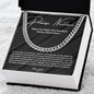 To My Man, Promise Necklace - Cuban Link Necklace