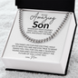 To My Amazing Son, Love Mom - Cuban Link Necklace
