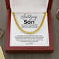 To My Amazing Son, Love Mom - Cuban Link Necklace