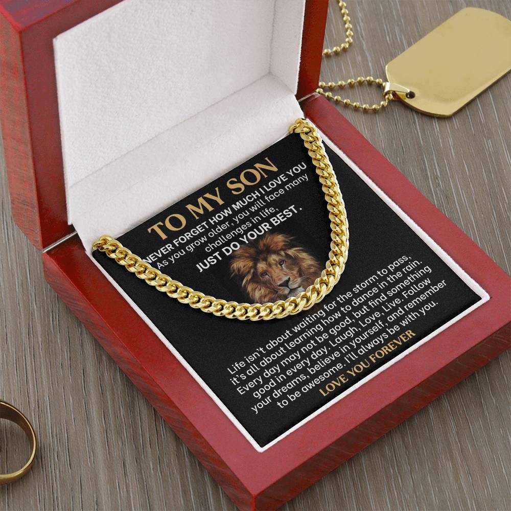 To My Son, Never Forget How Much You Are Alone - Cuban Link Necklace