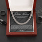 To My Man, Promise Necklace - Cuban Link Necklace