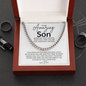 To My Amazing Son, Love Mom - Cuban Link Necklace