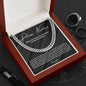 To My Man, Promise Necklace - Cuban Link Necklace