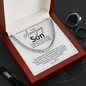 To My Amazing Son, Love Mom - Cuban Link Necklace